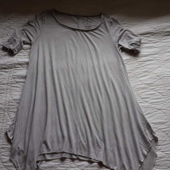 Striped grey and white shirt - Picture 1 of 2